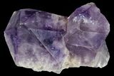 Wide Double Amethyst Crystal Point - Minas Gerais, Brazil #78151-1